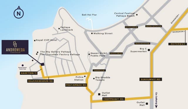 คอนโดมิเนียม Andromeda Condo 2BR ขนาดเท่ากับ 72 ตร.-ม. 11000000 BAHT ใกล้ สวนสมเด็จพระนางเจ้าสิริกิติ์ ดีงาม Built-in + Fully Furnished: Luxury Condo, ห้องมุมวิวสวยมาก