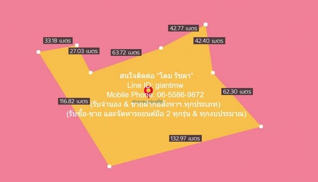 พื้นที่ดิน ขายที่ดินผังสีชมพู 8-0-40 ไร่ (ใกล้ถนนพุทธมณฑลสาย 7) ต.หอมเกร็ด อ.สามพราน จ.นครปฐม ราคา 40.50 ล้านบาท (5 ล้านบาท/ไร่) 8 RAI 0 NGAN 40 ตรว. 40500000 บาท ราคาทรัพย์ถูก