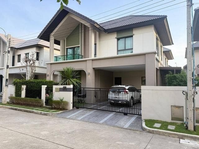 RS194 เช่า บ้านเดี่ยว ตกแต่งสวยพร้อมอยู่ โครงการ บางกอกบลูเลอร์วาด ศรี​นครินทร์​ บางนา ถนนหนามแดง เดินทางสะดวก