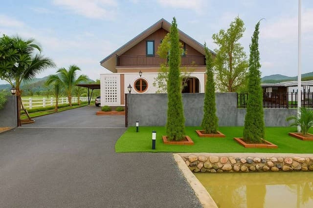 ให้เช่าบ้านสร้างเสร็จใกม่เอี่ยม บ้านสวย วิวภูเขาล้อมรอบ สันกำแพง