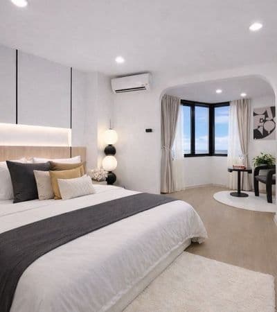 นครพิงค์ คอนโด ใกล้นิมมาน ห้องใหญ่สบาย วิวดอยสุเทพ เหมือนอยู่บ้าน สไตล์ Modern Minimal + Warm Cozy