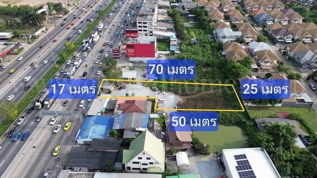 ขายด่วน ที่ดินเปล่า 1 ไร่ ติดถนนกาญจนาภิเษก ซอยวัดพระนอน ใกล้ตลาดพระปิ่น 3