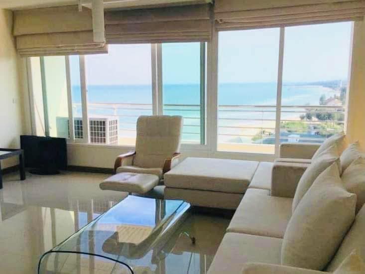 For sale Baan Hansa Huahin Condominium (บ้านหรรษา คอนโดมิเนียม) Beachfront condominium with sea view and mountain view at big space balcony