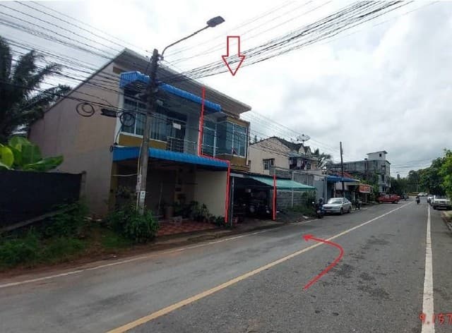 ขายอาคารพาณิชย์ 2 ชั้น ซ.ถนนเมืองใหม่ ถ.กาญจนวิถี ต.บางกุ้ง อ.เมืองสุราษฎร์ธานี จ.สุราษฎร์ธานี