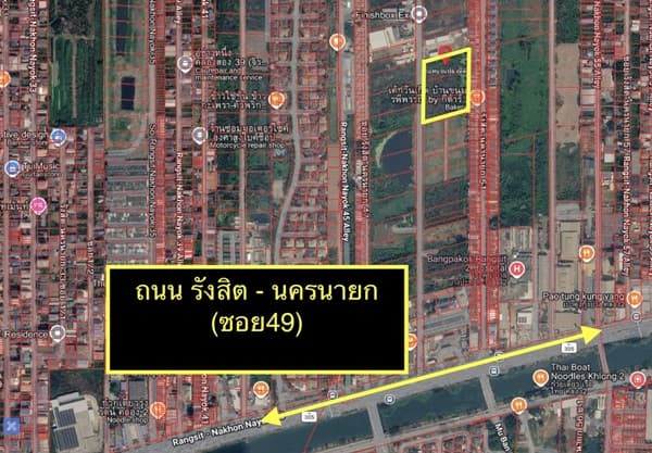 ขายที่ดิน ซอยรังสิต-นครนายก 49 (คลอง 2) ธัญบุรี ปทุมธานี ขนาด 5ไร่ 3งาน 19ตร.ว. ทำเลรองรับเมกะโปรเจกต์ Central โทร 082-2291771