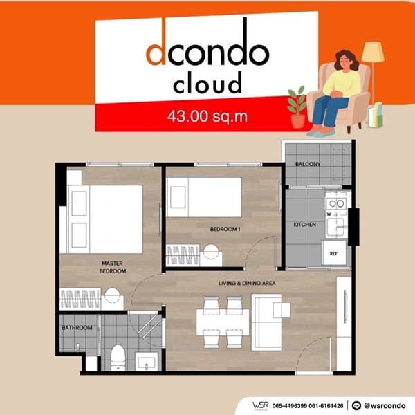 dcondo cloud Don Mueang คอนโด ใกล้สนามบินดอนเมือง Fully Furnished พร้อมเข้าอยู่ เดินทางสะดวก โทร 082-9946364 3