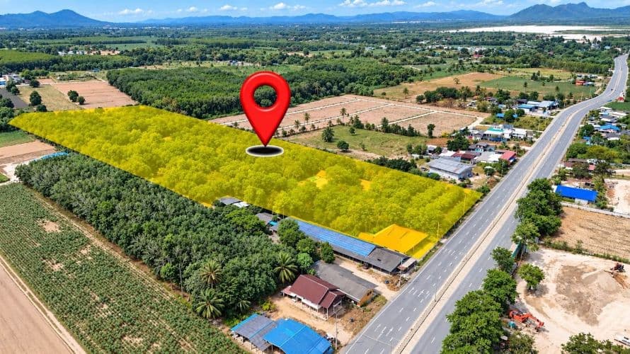 ขายที่ดิน 19ไร่ ติดถนน 3376  บ้านฉาง ระยอง