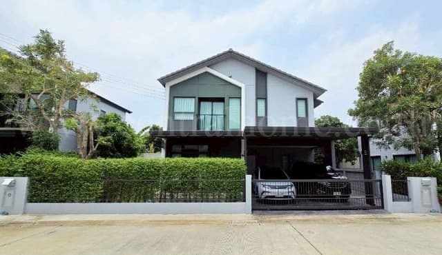 ให้เช่าบ้านเดี่ยว 2ชั้น อ่อนนุช-สุวรรณภูมิ APL สุวรรณภูมิ 4.1 กม เซนโทร 58 ตร.วา.255 ตร.ม.พร้อมเฟอร์ 5 นอน 5 น้ำ โรบินสัน ลาดกระบัง 5.3 กม.