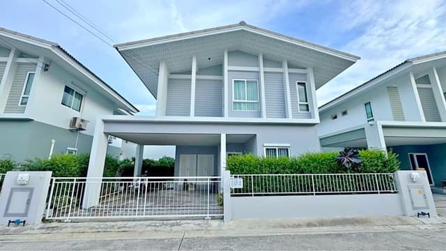 ให้เช่าบ้านเดี่ยว 2 ชั้น 52ตร.วา. 202ตร.ม.พระราม 2 กม.18 รร.บางน้ำจืด 2.5กม. 3นอน นิคมอุตสาหกรรมสินสาคร