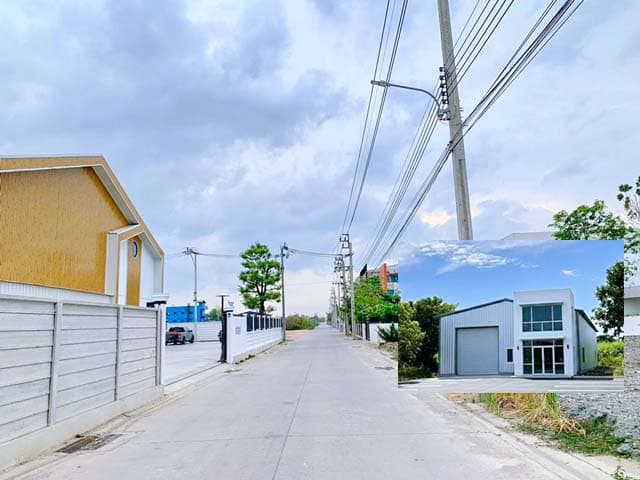 โชว์รูม ขายโกดัง 402ตร.ม. สนามบินสุวรรณภูมิ 3.5 กม.กรุงเทพกรีฑา ร่มเกล้า 3 กม. ฉลองกรุง ARLลาดกระบัง 3.1กม.ตลาดหัวตะเข้ใหม่ 1.1 กม.