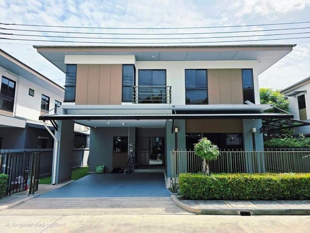ให้เช่าบ้านเดี่ยวติดสวนหลวง ร.9ใกล้โรงเรียนนานาชาติConcordian และ Bangkok Pattana วหมู่บ้านลุมพินี สวนหลวง ร.9