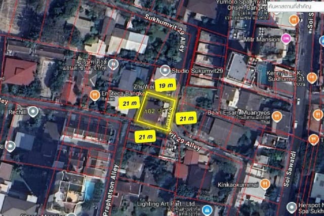 ขายที่ดิน ทำเลสุขุมวิท 31. พื้นที่ 102 ตร.ว ใกล้ห้าง Emporium Emsphere ใกล้สถานี BTS พร้อมพงษ์