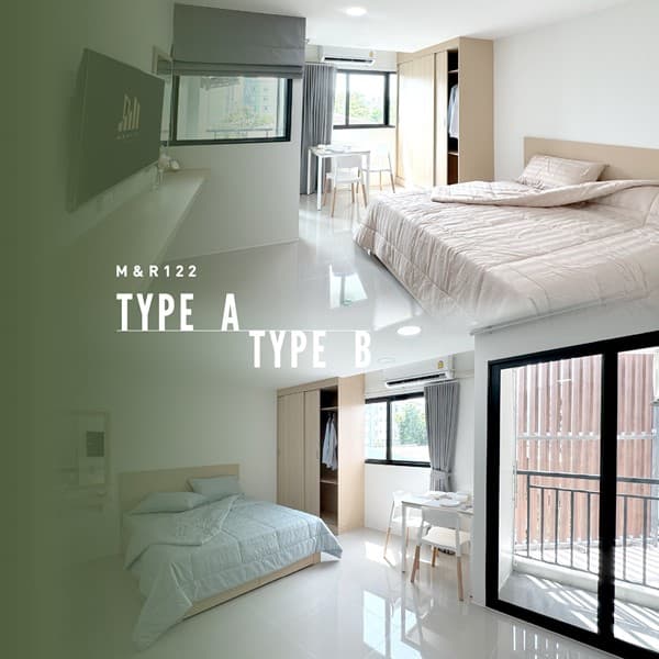 อพาร์ทเมนต์ M&R 122 ห้องกว้าง แอร์ น้ำอุ่น เฟอร์ฯ ครบ เดินทางสะดวก โทร 0889128995