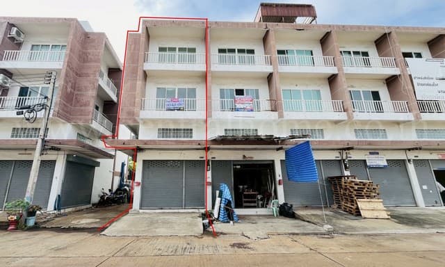 อาคารพาณิชย์ 3.5 ชั้น หมู่บ้านเอสดี ติดถนนเศรษฐกิจ สมุทรสาคร ใกล้เซ็นทรัลมหาชัย