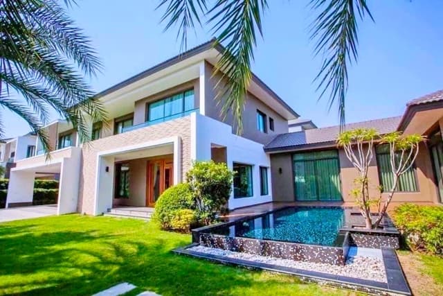 เครื่องใช้ไฟฟ้า 5นอน เจโม นิคมอัญธานี 800ม. บางนา-สวนหลวง ให้เช่าคฤหาสน์หรู 2 ชั้น หรูหรา 135ตร.วา. 530 ตร.ม. จัดเต็มเฟอร์ฯ 6น้ำ