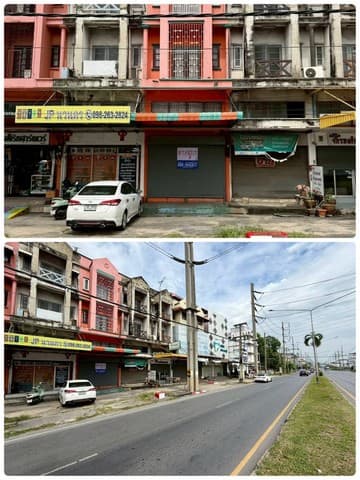 ขาย/ เช่า อาคารพาณิชย์ 3 ชั้นครึ่ง ติดถนนเมน นิคมนวนคร