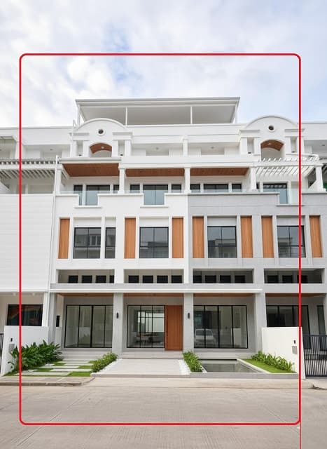 แฟชั่น 2.3 กม. นวมินทร์ MRTรามอินทรา กม.9 83 700 ม.ให้เช่าอาคารพาณิชย์ 3 คูหา 5 ชั้น 60ตร.วา. 1200ตร.ม. 15 นอน