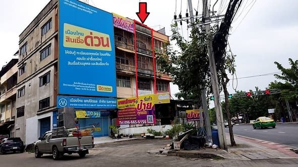 ขาย อาคารพาณิชย์ 4 ชั้น ติดถนนสุขาภิบาล 5 ขนาด 4 เลน หน้ากว้าง เหมาะทำโฮมออฟฟิต ค้าขาย ใกล้แหล่งชุมชน