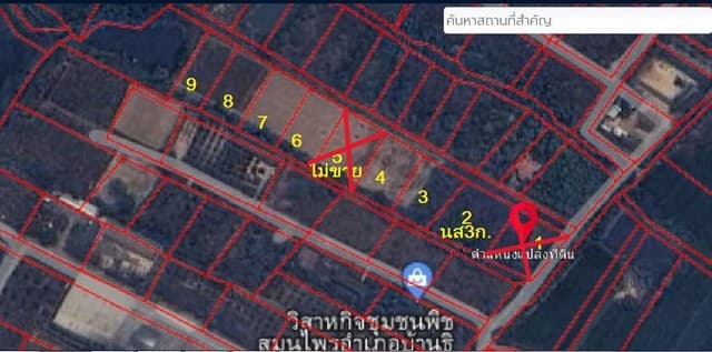 ขายที่ดินเริ่ม 347.6ตรว. 700,000บาท ถนน น้ำ ไฟฟ้า ใกล้ตลาดสามแยกบ้านธิ บ้านสันทราย ต.บ้านธิ อ.บ้านธิ ลำพูน