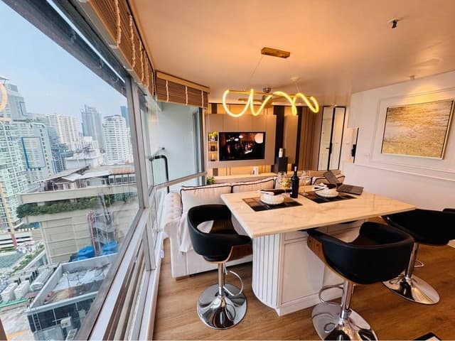 ขายคอนโด Sukhumvit Suite (สุขุมวิท 13) ขนาด 47 ตร.ม ชั้น 27 ใกล้รถไฟฟ้า BTS นานา เครื่องใช้ไฟฟ้า+เฟอร์นิเจอร์ครบครันพร้อมอยู่