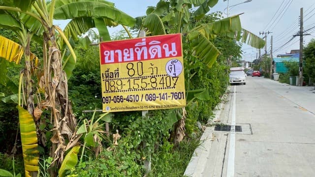 ขายที่ดิน 80 ตร.วา สวยแปลงมุม ซ. จตุรโชคชัย 1 ใกล้วัดหลวงพ่อโต บางพลี สมุทรปราการ ZT483