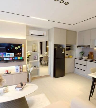 ทวีผลทาวเวอร์ คอนโด ห้องสวยสไตส์ Modern Contemporary วิวสวยเห็นภูเขา กั้นห้องครัวเป็นสัดส่วน ตกแต่งสวย ฟังก์ชั่นครบ