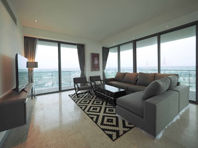 Experience Luxury Living at The Pano Rama 3 - High-Floor Corner 3BR with Stunning Chao Phraya River Views