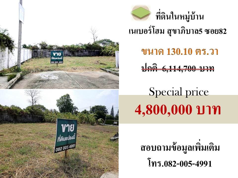 ที่ดินเปล่าในหมู่บ้านเนเบอร์โฺฮม สุขาภิบาล5