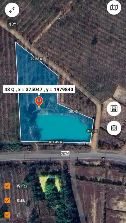 ขายที่ดิน บึงกาฬ สวนยาง+บ่อน้ำ โฉนด ครุฑแดง นส4 จ 5 ไร่กว่า เจ้าของขายเอง
