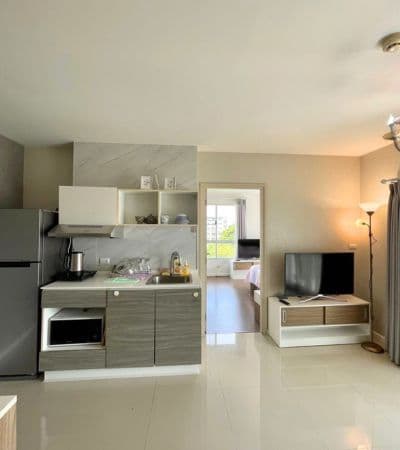 D Condo Nim ห้องมุม 2 ห้องนอน เฟอร์นิเจอร์ครบ เครื่องใช้ไฟฟ้าพร้อม ห้องบรรยากาศดี เงียบสงบ ร่มตลอดทั้งวัน