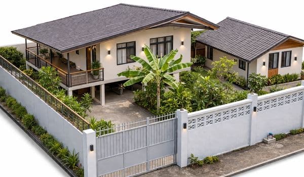 ขายบ้าน 2 หลัง บนที่ดินแปลง 108 ตร.ว. ย่านสุขุมวิท ใกล้ BTS อุดมสุข