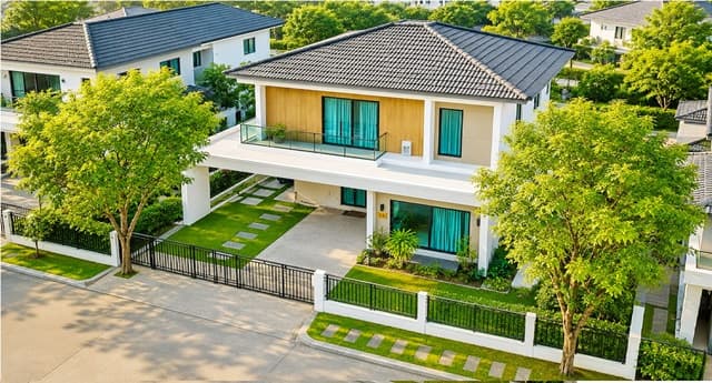 คฤหาสน์ บ้านเดี่ยว2ชั้น 4 นอน 5 น้ำ ใกล้รร.วัดหนองใหญ่ 1.2 กม. แยกสุขาภิบาล 5 สายไหม คลองสามวา 60 ตร.ว.บ้านหรูพร้อมอยู่