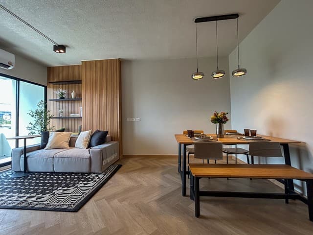 Condominium The Village Condominium 2290000 BAHT. 2BEDROOM1น้ำ 60 SQ.M. ใกล้กับ โรงเรียนประภามนตรี อยู่สบาย