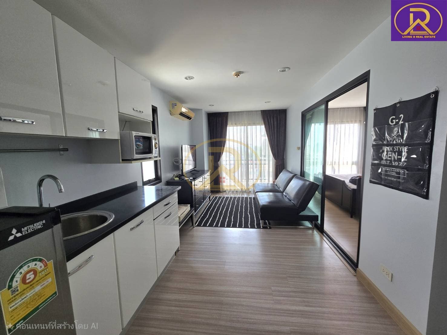 ให้เช่าดีทู คอนโด (D2 Condo) ห้องมุม วิวทะเล เดินไป ม.บูรพาได้ เดินไปทะเลได้ พร้อมอยู่ ไม่มีรถก็อยู่ได้ จ.ชลบุรี