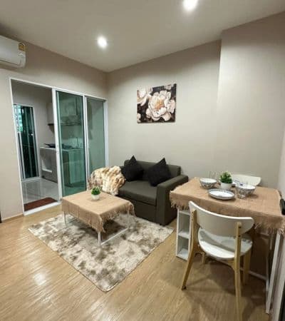 คอนโดวันพลัส มหิดล 5 ห้องเห็น วิวถนน เห็นสะพาน พร้อมเฟอร์นิเจอร์ครบ