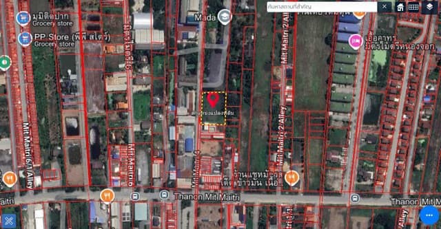 ขายที่ดินเปล่าหนองจอก ถ.มิตรไมตรี เนื้อที่ 1-3-29 ไร่ แขวงกระทุ่มราย เขตหนองจอก กทม. ราคา 17,000,000 บาท