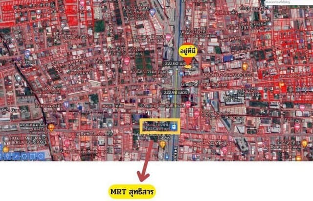 ขายที่ดิน รัชดา ใกล้ MRT สุทธิสาร ย่านเศรษฐกิจ เจริญมาก