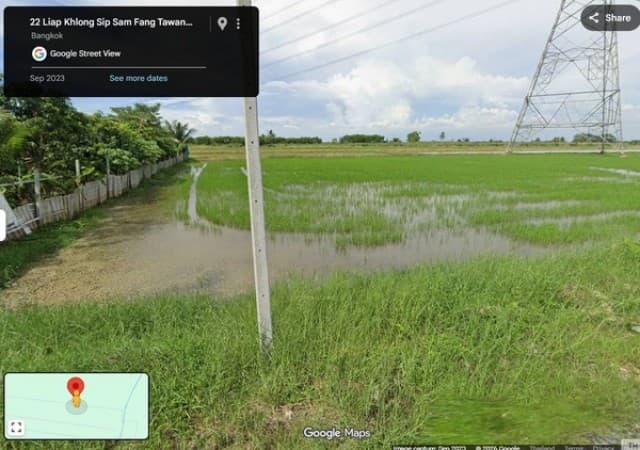 ขายที่ดินเปล่า ทำเลดี ซ.เลียบคลองสิบสาม ฝั่งตะวันออก 6 ต.คลองสิบสอง อ.หนองจอก เนื้อที่ 194 ตารางวา