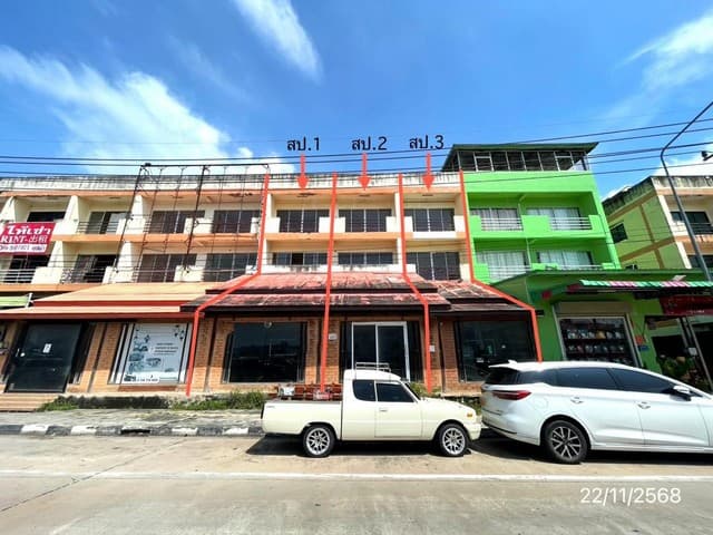ขายอาคารพาณิชย์ชลบุรี 3 ชั้น 3 คูหา โครงการ อมตะแลนด์ อำเภอบางละมุง ถนน บางละมุง - ระยอง