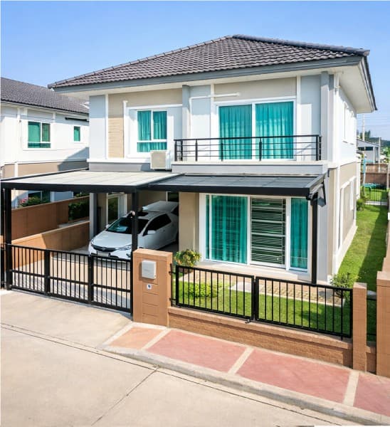 ตลาดวงศกร 850 ม. ย่านพหลโยธิน-สายไหม บ้านเดี่ยวหัวมุม 3 นอน 2 น้ำ 36ตร.ว 128 ตร.ม