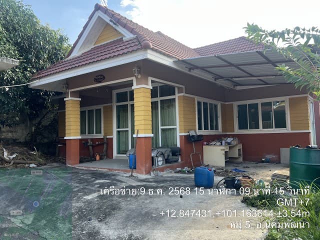 ขายบ้านแฝด 2 ชั้น โครงการ บ้านทอฟ้า นิคมพัฒนา ระยอง