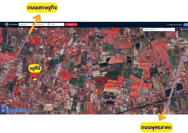 ขายที่ดินวปอกระทุ่มแบนผังม่วง ที่ดินท่าไม้กระทุ่มแบน ที่ดินอ้อมน้อย