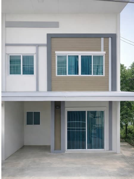 บงกช42-46ใกล้ตลาดพระรูปคลอง 2 950 ม. ทาวน์โฮม 2 ชั้นรังสิต-คลองสอง 3 นอน ฟิวเจอร์พาร์ค รังสิต 2.8กม. 18 ตร.ว.