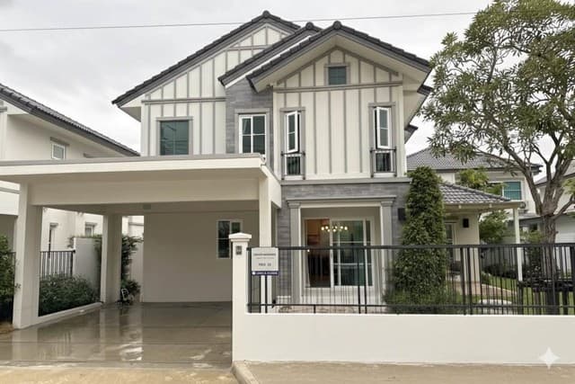 รหัสC7205 ให้เช่าบ้านเดี่ยว 2ชั้น หมู่บ้าน Villaggio 3 ศรีนครินทร์-บางนา บ้านตกแต่งสวยพร้อมอยู่