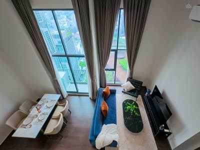 วิวสวน+เมือง Exclusive ห้องเดียวในโครงการ!! ขายคอนโด ซี เอกมัย (C Ekkamai) Loft Studio ห้องมุม เพดานสูง 4.5 เมตร 2 ห้องนอน 68 ตร.ม.