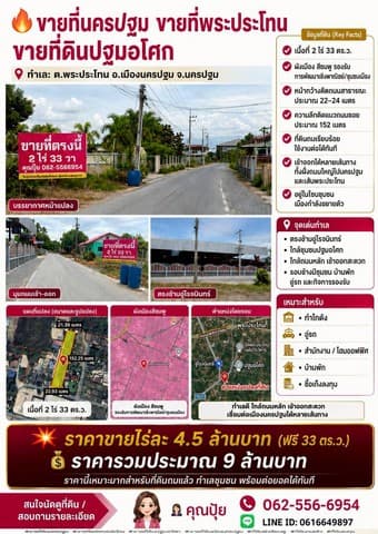 ขายที่นครปฐม ขายที่พระประโทน ขายที่ดินปฐมอโศก อยู่ในโซนชุมชน เมืองกำลังขยายตัว