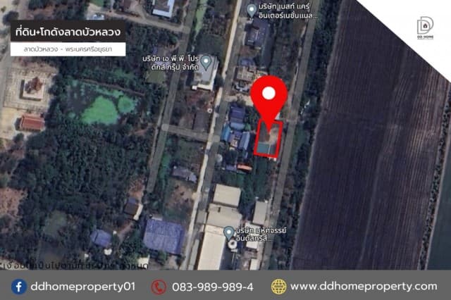ที่ดินพร้อมโกดังลาดบัวหลวง ลาดบัวหลวง-พระนครศรีอยุธยา (DD002439)