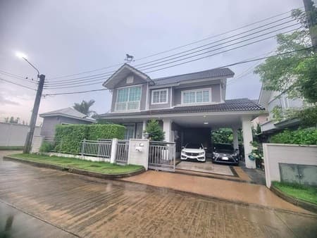 ขาย หมู่บ้านบุราสิริ ปัญญารามอินทรา ถนนเลียบคลองสอง หลังมุม โทร 095-164-2956