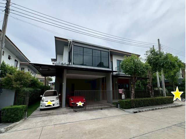 ขายบ้านเดี่ยว 2 ชั้นแปลงมุม 64 ตรว. 4 ห้องนอน บ้านลุมพินี สวนหลวง ถนนเฉลิมพระเกียรติ ร.9 ใกล้สวนหลวง