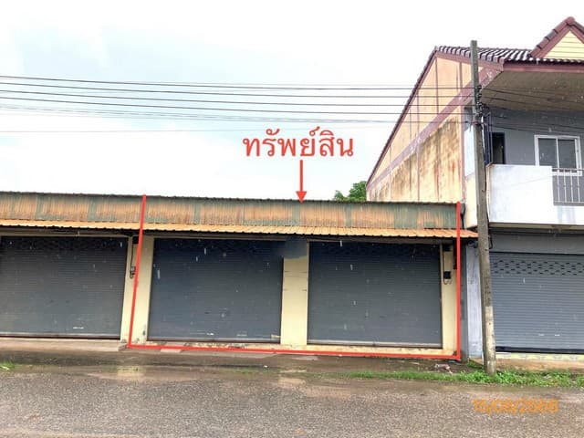 ขายอาคารพาณิชย์ชั้นเดียว จำนวน 2 คูหา อำเภอชัยบุรี ถนนสายเหนือคลอง - ควนสว่าง